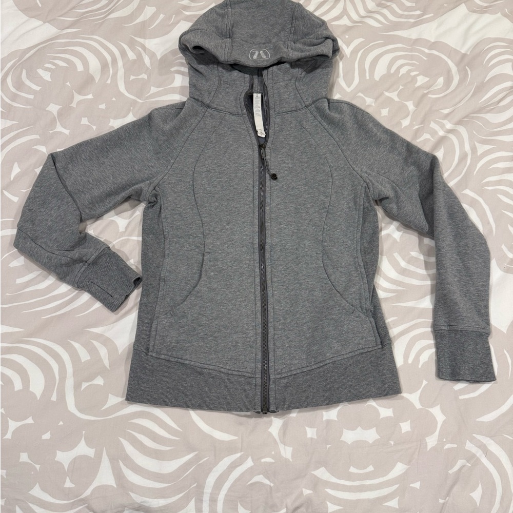 Lululemon Scuba Gray Zip-Up Hoodie